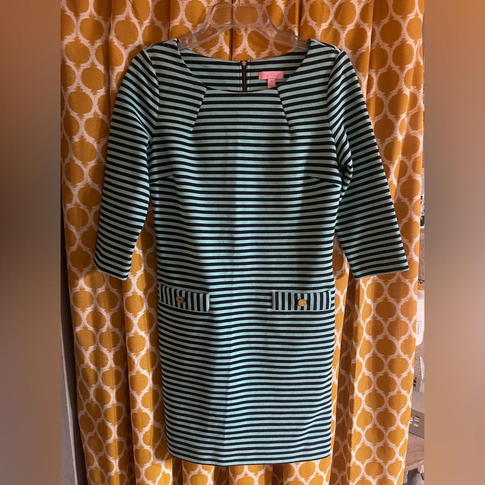 Lilly Pulitzer Mint and Black Striped Garment
